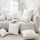 LEBO 12 x 20 Outdoor Pillow Inserts - Waterproof Decorative Throw Pillows with Down Alternative Filling for Patio Furniture Couch Sofa - Pack of 2, White