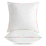 LEBO 16 x 16 Outdoor Pillow Inserts - Waterproof Decorative Throw Pillows with Down Alternative Filling for Patio Furniture Couch Sofa - Pack of 2, White