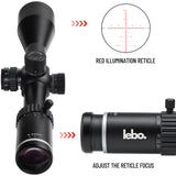 LEBO Opitcs 6-24x50 FFP Rifle Scope with BDC, HD Glass with Low Light Enhancement, High-Precision Parallax Adjustment, Red Illumination Reticle, 30mm Tube, Matte Black