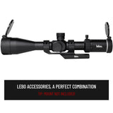 LEBO Opitcs 6-24x50 FFP Rifle Scope with BDC, HD Glass with Low Light Enhancement, High-Precision Parallax Adjustment, Red Illumination Reticle, 30mm Tube, Matte Black