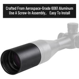 LEBO Optics 50mm Light Rifle Scope Sunshade, Matte Black, Low-Reflective Surface Treatment, 6061 Aluminum Alloy