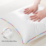 LEBO 12 x 20 Outdoor Pillow Inserts - Waterproof Decorative Throw Pillows with Down Alternative Filling for Patio Furniture Couch Sofa - Pack of 2, White