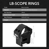 LEBO Optics 30mm Light Picatinny Scope Rings with Protective Tape, Perfectly Concentric, Low-Reflective Finish, 6061 Aluminum Alloy