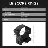 LEBO Optics 34mm Light Picatinny Scope Rings with Protective Tape, Perfectly Concentric, Low-Reflective Finish, 6061 Aluminum Alloy