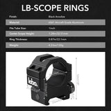 LEBO Optics 1 Inch Light Picatinny Scope Rings with Protective Tape, Perfectly Concentric, Low-Reflective Finish, 6061 Aluminum Alloy