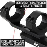 LEBO Optics 30mm Light Picatinny Scope Mount with Protective Tape, Perfectly Concentric, Low-Reflective Finish, 6061 Aluminum Alloy