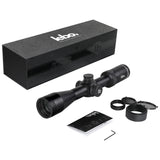 LEBO Opitcs 4-16x44 SFP Rifle Scope with BDC, HD Glass with Low Light Enhancement, High-Precision Parallax Adjustment, Capped Zero Resettable Turrets, 30mm Tube, Matte Black