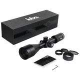 LEBO Opitcs 3-12x56 SFP Rifle Scope with BDC, HD Glass with Low Light Enhancement, High-Precision Parallax Adjustment, Illuminated Red Dot Reticle, 30mm Tube, Matte Black